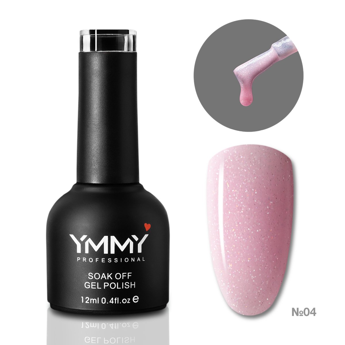 Гель-лак серия Q "Оникс" №04 YMMY Professional, 12 мл