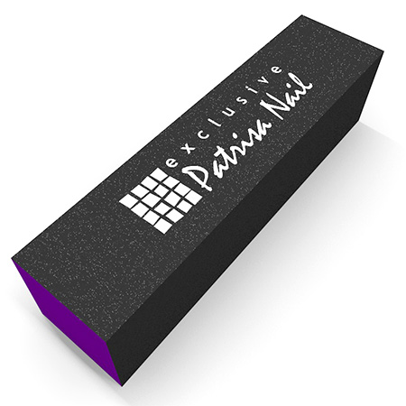 Шлифовочный блок трехсторонний серо-фиолетовый 60/80/100 Patrisa Nail