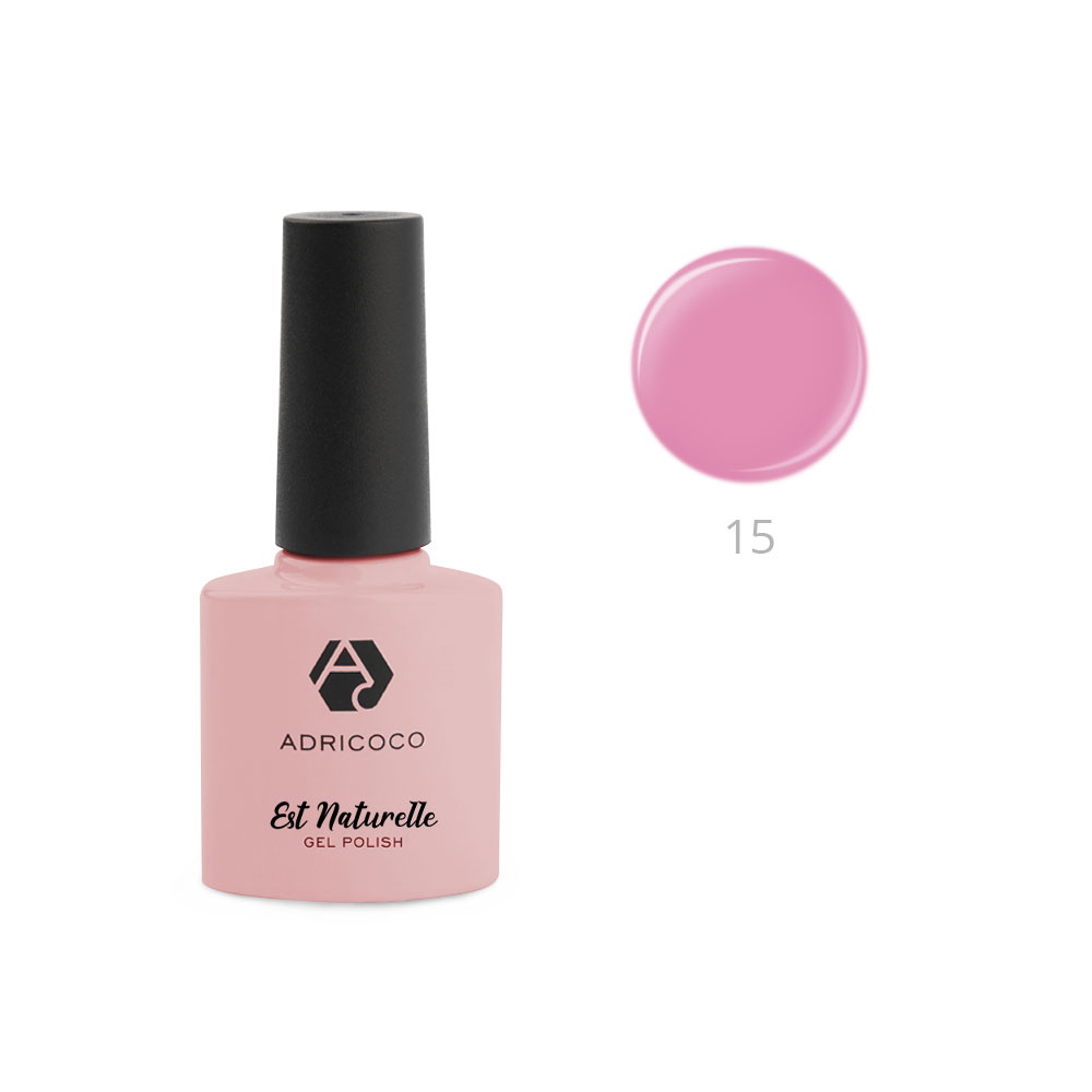 Гель-лак ADRICOCO Est Naturelle №15 камуфлирующий розовый (8 мл.)