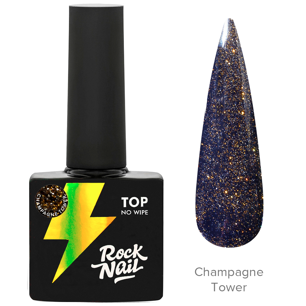 Топ RockNail светоотражающий Champagne Tower