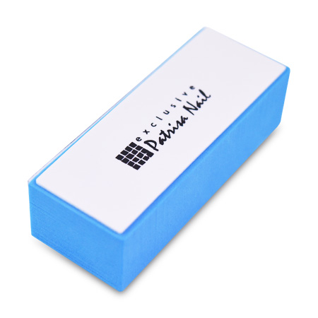 Полировочный блок трехсторонний голубой, мягкий 600/320/400 Patrisa Nail