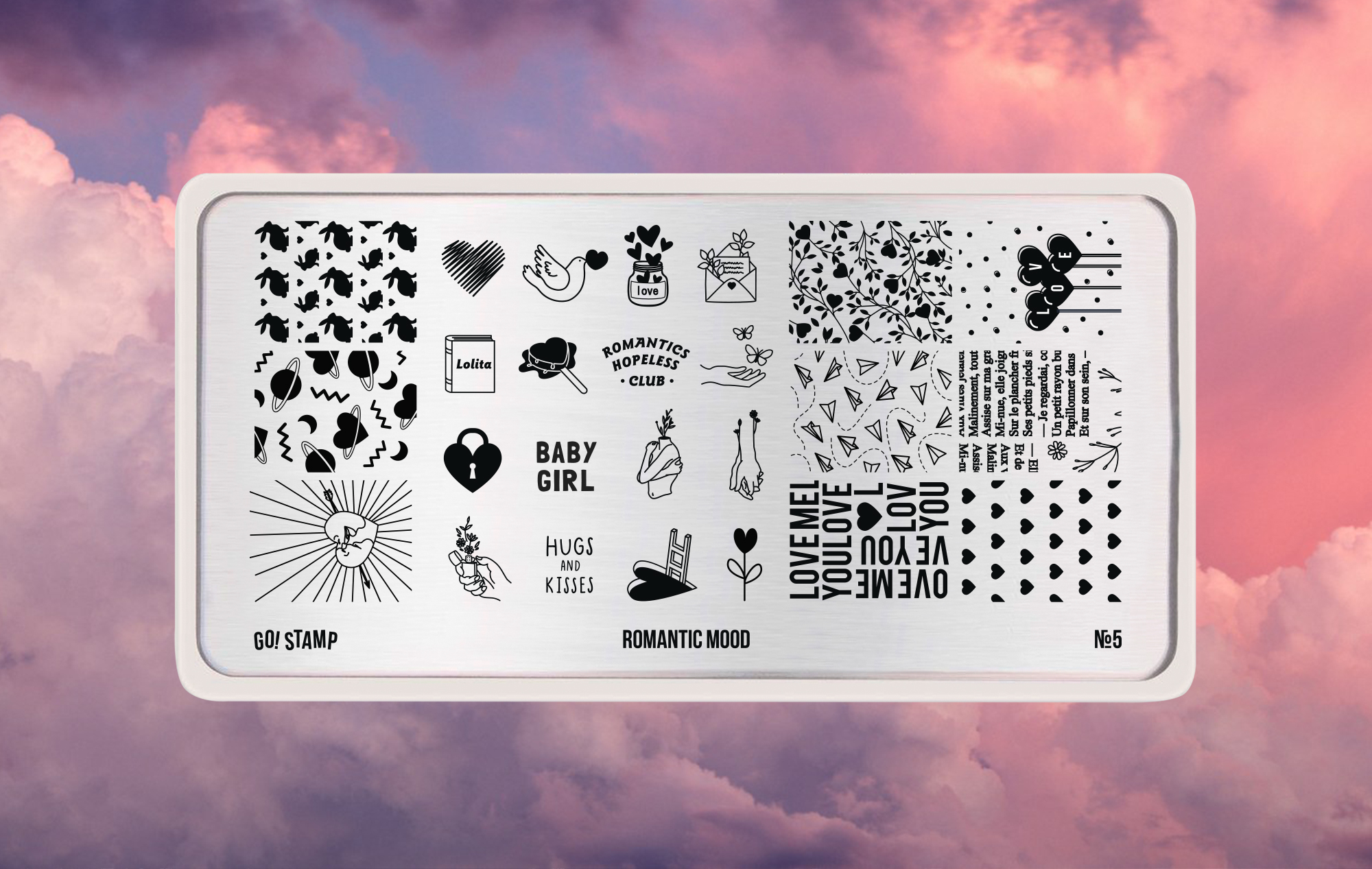 Пластина для стемпинга Go Stamp 05 Romantic mood